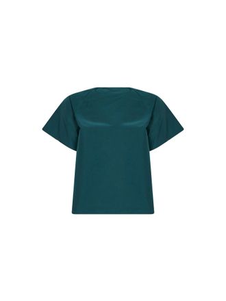 Max Mara Asymmetric Taffeta Blouse - Green