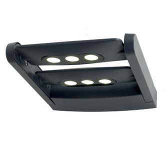 Loops Outdoor IP65 6 Bulb Wall Light Graphite LED 18W