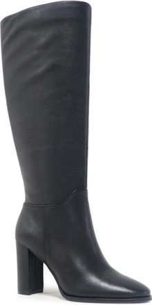 Kenneth Cole Lowell Boots Womens Black Leather Knee High LION631