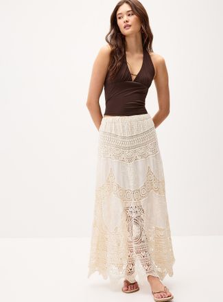 Twik Womens Crochet maxi skirt