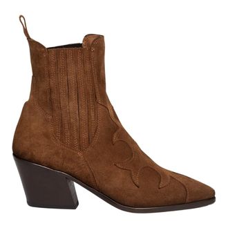 Elia Maurizi Schoenen, Dames, Bruin, 38 EU, Suède, Bruine Suède Chelsea Enkellaars