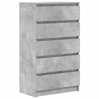 Berkfield Home Drawer Cabinet Concrete Grey 60x36x103 cm Engineered Wood | Size: 60 x 36 x 103 cm