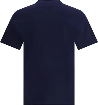 Brunello Cucinelli Logo-Embroidered Cotton T-Shirt - Blue