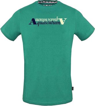 Aquascutum Heren Reflecterend Logo T-Shirt (Groen)