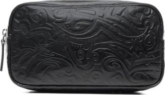 John Richmond Compact Embossed Pochette - Heren - Toilettassen - Zwart - ONE Size - Tassen