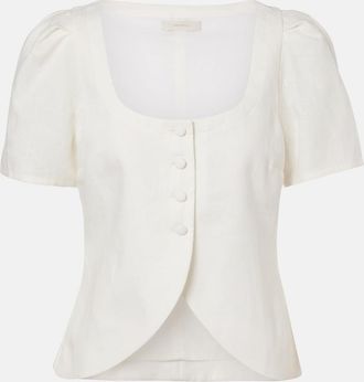 Faithfull The Brand Emma linen top