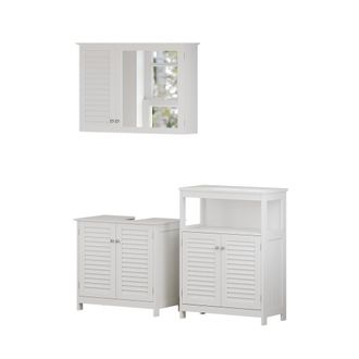 Vicco Conjunto De Muebles De Ba&ntilde;o Riad, Blanco, 3 Piezas, Opci&oacute;n 6