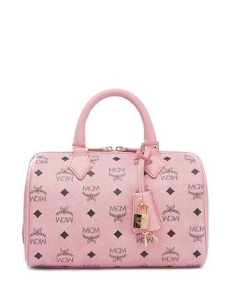 MCM Borsa tote in pelle - Rosa