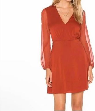 Alice & Olivia Cary Silk Mini Dress In Copper