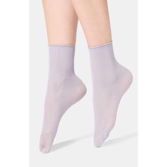 Orobl&ugrave; Assorted 2-Pack Metallic Crew Socks in Lilac at Nordstrom