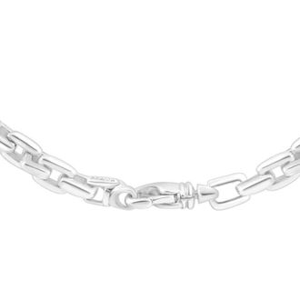 Pompeii3 Mens Square Link 14k Gold (70gram) or Platinum (131gram) 6.5mm Link Chain Necklace 20