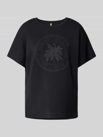 Soyaconcept Sweatshirt mit Label-Print Modell BANU in Black, Gr&ouml;&szlig;e S