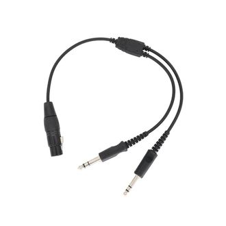 OEM Adecuado Para Conectores De Auriculares De Aviaci&oacute;n Xlr A Ga De Doble 5 Pines, Cable De Auriculares De Aviaci&oacute;n Negro