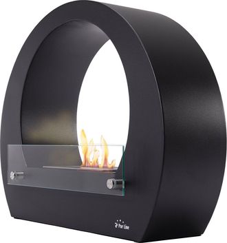 Purline Purline - Chimenea De Etanol De Acero Con Llama Regulable Negro