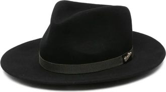 Borsalino felted fedora hat - men - Fabric - 59 - Black