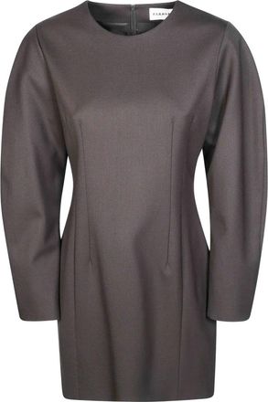 P.A.R.O.S.H. Sallia Bi Stretch Jurk - Dames - Korte kleedjes - Bruin - XS - Wol - Kleedjes