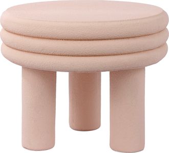 Jonathan Y Designs Rashida 17.75 Contemporary Minimalist Curvy High Accent Table, Pink Frosted