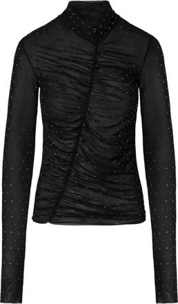 Liu Jo Tops, Dames, Zwart, XS, Katoen, Long Sleeve Top