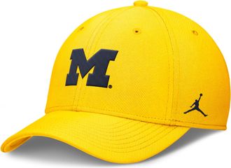 Nike Jordan Mens Michigan Classic Jordan Brand Dri-FIT College Hat in Yellow | JC3A78HMWN-RY6