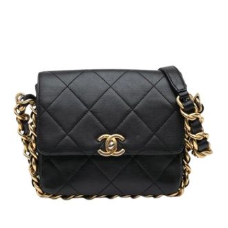 Chanel Pre-owned Quilted Crossbody Bag - Dames - Pre-owned - Zwart - Maat: ONE Size Leer