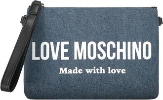 Love Moschino Cross Body Bags, female, Blue, Size: ONE SIZE Elegant Shoulder Bag with Logo