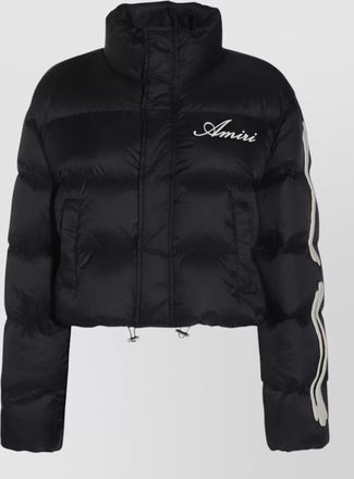 Amiri down jacket high collar drawstring hem