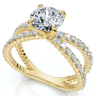 Pompeii3 1.40Ct Tori Diamond Engagement Ring 14k Gold or Platinum Lab Grown