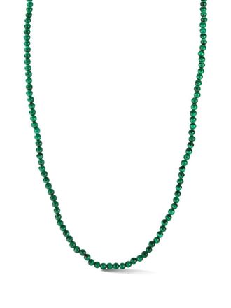 Mateo Bijoux 14K yellow gold beaded malachite necklace - men - 14kt Yellow Gold/Malachite - One Size - Green