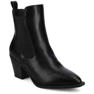 Journee Collection Womens Rosemary Western Chelsea Booties