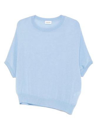 P.A.R.O.S.H. fine-knit top - women - Wool/Silk - S - Blue