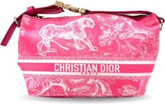 Dior Pink Nylon Leather Pouch (Pre-Owned)