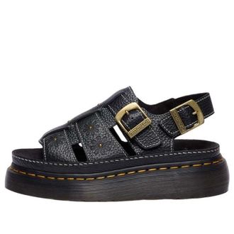 Dr. Martens (WMNS) Dr. Martens Wrenlie Open Toe Nappa Leather Fisherman Platform Sandals Black 42337001