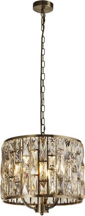 Searchlight Dimmbare Design Pendellampe Bijou Gold/Champagne ø 38 cm - 3 flammig