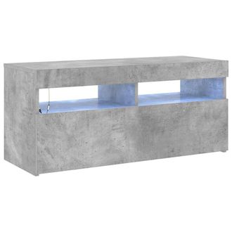 vidaXL Vidaxl - Mueble De Tv Con Luces Led Gris Hormig&oacute;n 90x35x40 Cm