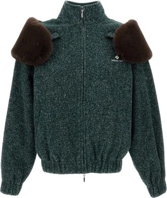 Shushu/Tong Korte Jas - Dames - Jassen - Groen - XS - Satijn - Jassen