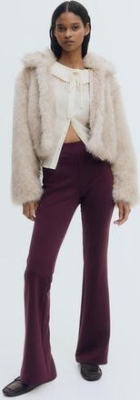 H&M Flared Trousers in Plum Red at Nordstrom, Size Xx-Large