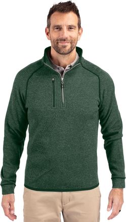 Cutter & Buck Mainsail Sweater-Knit Mens Half Zip Pullover Jacket
