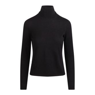 Max Mara Naadloze Coltrui met Rits aan de Achterkant - Dames - Coltruien - Zwart - S - Kasjmier - Truien & Vesten