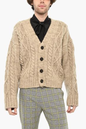 Dsquared2 Cardigan Collo a V In Misto Lana con 4 Bottoni Dsquared2