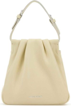 Amina Muaddi Iovry Nappa Leather Vittoria Crystal Handbag