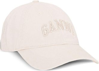 Ganni Organic Cotton Baseball Cap-Donna
