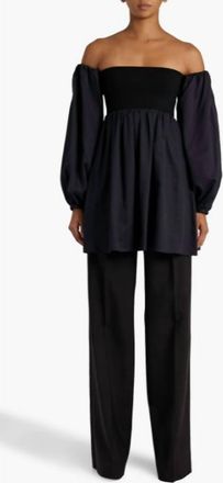 Gabriela Hearst Off-The-Shoulder Top In Black