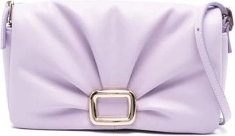 Roger Vivier Viv Choc Me Schoudertas - Dames - Schoudertassen - Paars - ONE Size - Leer - Tassen