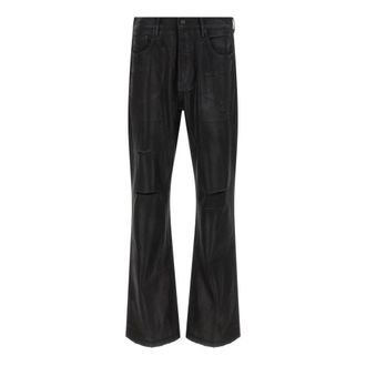 Purple Jeans, Heren, Zwart, W34, Katoen, P026 Rinsed Foil Boot Jeans