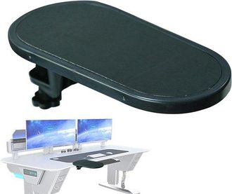 OEM Bracciolo Da Scrivania Con Supporto Per Il Gomito Per Un Lavoro Confortevole. Morsetto Girevole. Spessore Fino A 6 Cm. Colore Nero