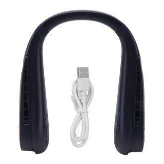 OEM Ventilador De Cuello Port&aacute;til [ventilador Sin Aspas] Recargable Por Usb [5 Velocidades Ajustables] Para Uso En Exteriores, Color Azul