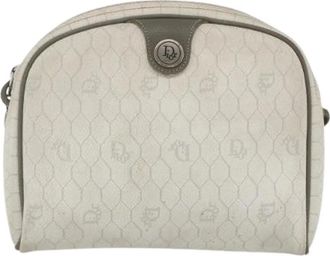 Dior Pre-owned Cross Body Bags, female, White, Size: ONE SIZE Pre-owned Vintage honeycomb shoulder bag