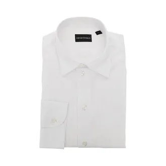 Emporio Armani Micro-textured cotton shirt Man XS