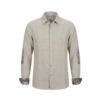 Bob Holes T519 Linnen Shirt - Heren - Casual Overhemden - Groen - M - Linnen - Overhemden