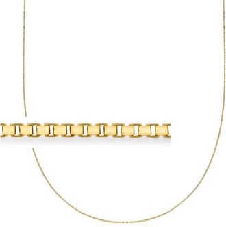 Canaria Canaria 0.7mm 10kt Yellow Gold Adjustable Box-Chain Necklace